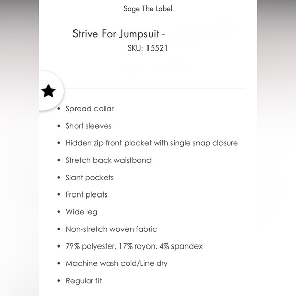 Sage The Label Black Utility-Inspired Zip-up Jumpsuit - Picture 6 of 6